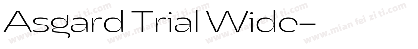 Asgard Trial Wide字体转换